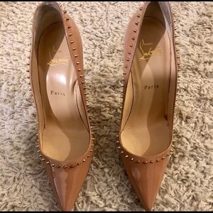 Christian Louboutin So Kate 120mm with Gold Studs